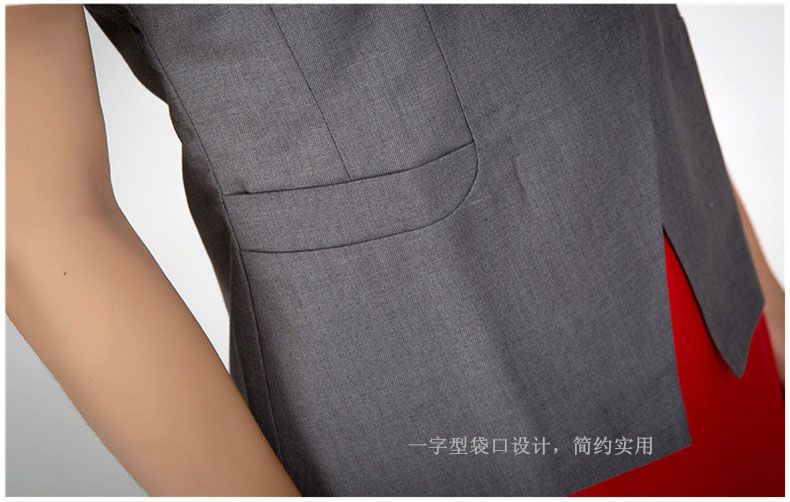 中国电信制服一字型口袋设计